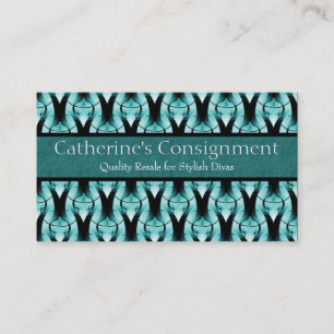 Carte de visite classique moderne, Turquoise doux