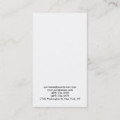 Carte de visite classique monogramme blanc (Dos)