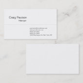 Carte de visite classique Noir Blanc Noir Attracti (Devant / Derrière)