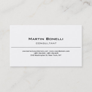 Carte de visite classique noir et blanc tendance