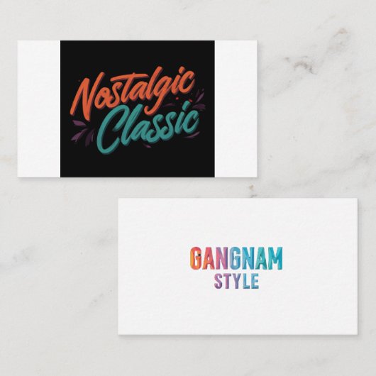 Carte De Visite Classique nostalgique (Devant / Derrière)