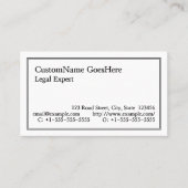 Carte de visite classique, nostalgique et traditio (Devant)