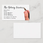 Carte De Visite Classique Notaire Public Modern  (Devant / Derrière)