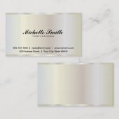 Carte De Visite Classique | Or blanc (Devant / Derrière)