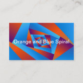 Carte de visite classique orange et spirale bleue (Dos)