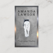 Carte De Visite Classique | Pince à cheveux et ciseaux | Code QR (Devant)