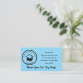 Carte de visite classique pour élevage de chats pe (Debout devant)