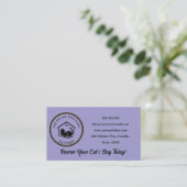 Carte de visite classique pour élevage de chats pe (Debout devant)