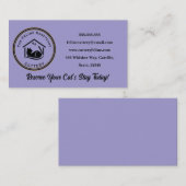 Carte de visite classique pour élevage de chats pe (Devant / Derrière)