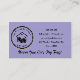 Carte de visite classique pour élevage de chats pe
