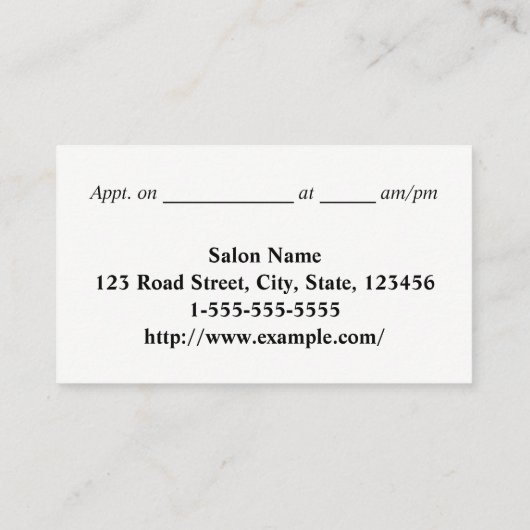 Carte De Visite Classique & Professionnel, Avec Bu Bordure Triple (Dos)