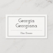 Carte De Visite Classique & Professionnel, Avec Bu Bordure Triple (Devant)