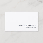 Carte De Visite Classique Professionnel Bleu-Noir Blanc (Devant)