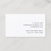 Carte De Visite Classique Professionnel Bleu-Noir Blanc (Dos)