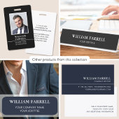 Carte De Visite Classique professionnel luxe bleu-noir ivoire