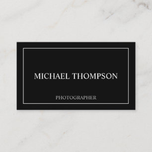 Carte De Visite Classique professionnel noir et blanc