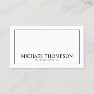 Carte De Visite Classique professionnel noir et blanc