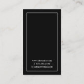 Carte De Visite Classique professionnel noir et blanc (Dos)