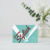 Carte De Visite Classique professionnel se démarque par son bleu (Debout devant)