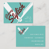 Carte De Visite Classique professionnel se démarque par son bleu (Devant / Derrière)