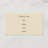 Carte de visite classique professionnelle (Dos)