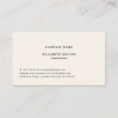 Carte De Visite Classique Simple Élégant Pastel Clair Consultant (Devant)
