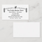 Carte de visite classique simple en barbier (Devant / Derrière)
