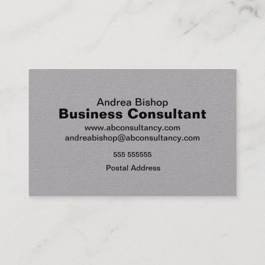 Carte de visite classique simple et propre (Dos)