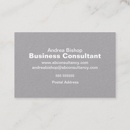 Carte de visite classique simple et propre (Dos)