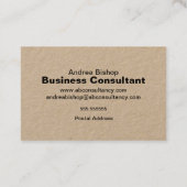 Carte de visite classique simple et propre (Dos)