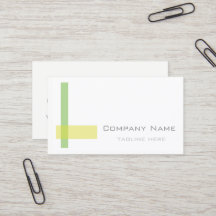 Carte de visite classique simple et verte