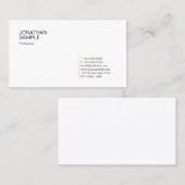 Carte De Visite Classique Simple Gold White Professional (Devant / Derrière)