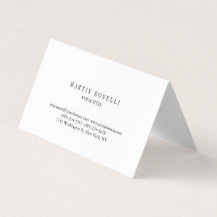 Carte De Visite Classique simple professionnel noir et blanc