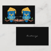 Carte De Visite Classique somnolent de Thunder_Cove de hibou (Devant / Derrière)