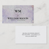 Carte De Visite Classique | Texture | Pierre (Devant / Derrière)