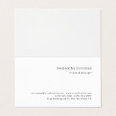 Carte De Visite Classique Traditionnel Simple Noir Blanc Minimalis (Extérieur déplié)