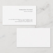 Carte De Visite Classique Traditionnel Simple Noir Blanc Minimalis (Devant / Derrière)