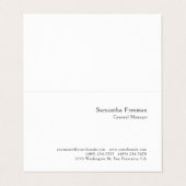 Carte De Visite Classique Traditionnel Simple Noir Blanc Minimalis (Extérieur déplié)