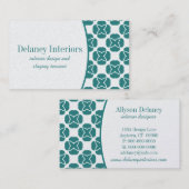Carte de visite classique, Turquoise (Devant / Derrière)