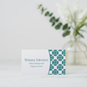 Carte de visite classique, Turquoise (Debout devant)