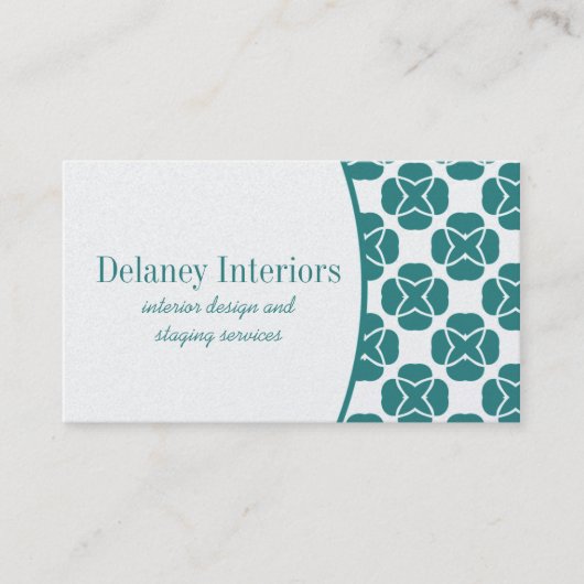 Carte de visite classique, Turquoise (Devant)