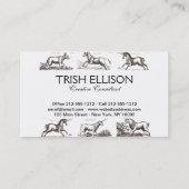 Carte De Visite Classique Unicorne Antique Mythique Magie Créature (Dos)