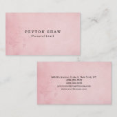 Carte De Visite Classique Vintage rose Fleur Professionnel (Devant / Derrière)