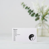 Carte De Visite Classique Yin Yang (Debout devant)