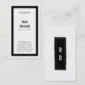Carte De Visite Classiques en NB (Devant / Derrière)