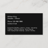 Carte De Visite Classy Auto Détail King Crown Thème (Dos)