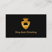 Carte De Visite Classy Auto Détail King Crown Thème (Devant)