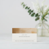 Carte De Visite Classy Beige Gold Paint Texture Rendez-vous (Debout devant)