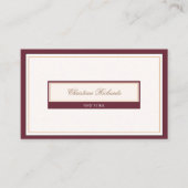 Carte De Visite Classy Burgundy Ivory (Devant)