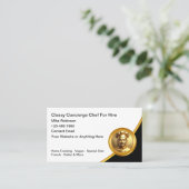 Carte De Visite Classy Chef Home Cook Cooking Meals  (Debout devant)